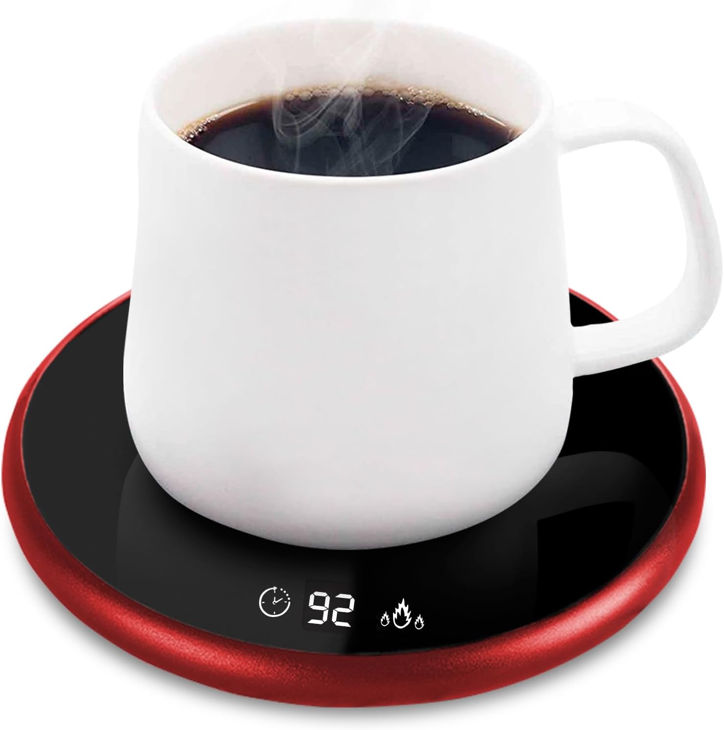 Coffee Mug Warmer, Electric Smart Beverage Mug Warmer Cup Warmer with Touch Tech & LED Backlit Display, Coffee Warmer for Home Office Coffee Mug, Milk-Cup Warmer with Two Temperature Settings